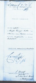 Legal record - Transfer of Assets, 19.06.1886-09.09.1886