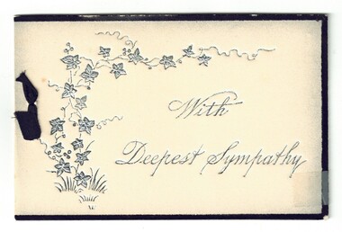 Card - Condolences Card, 1931
