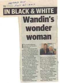 Newspaper - Birthday Article, 25.07.2018