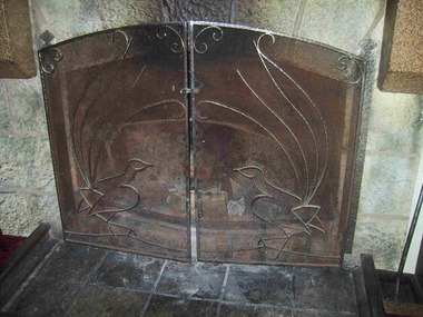 Firescreen and poker