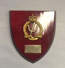 Plaque - Presentation Plaque, Aust Army Psychology Corps
