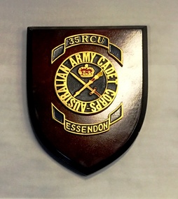 Plaque - Presentation Plaque, 35 RCU AUSTRALIAN ARMY CADET CORPS ESSENDON
