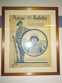 Magazine - Framed Magazine Cover, Anzac Bulletin No.76 London June 21 1918, June 21 1918