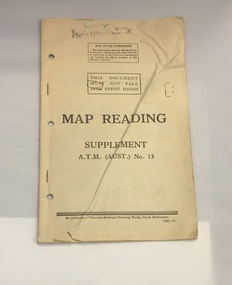 Booklet - Book, Map Reading No. 13 1942, 1942