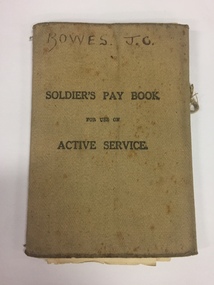 Booklet - Book, Soldiers pay books- set of 3, 1916-1919