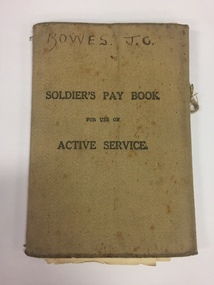 Booklet - Book, Soldiers pay books- set of 3, 1916-1919