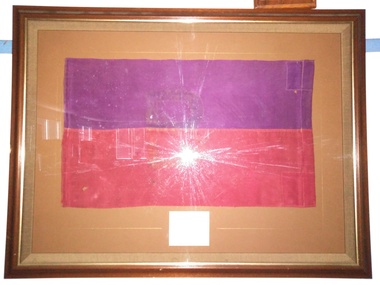 Flag - Framed Textile, "B" Company 6th Battalion Flag, 1914