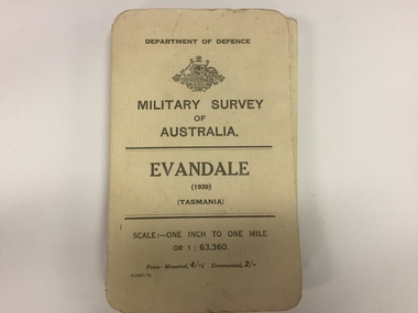 Map, Military Survey of Australia. Evandale (1939) (Tasmania), 1939