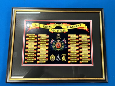 Photograph - Framed Picture, Battle Honours 5TH/6TH BN the Royal Victoria Regiment, 2015