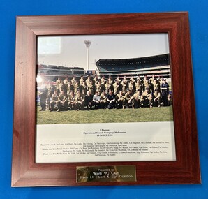 Photograph - Framed Photograph, 3 Platoon Operational Search Company- Melbourne 13-26 SEP 2000, 2000