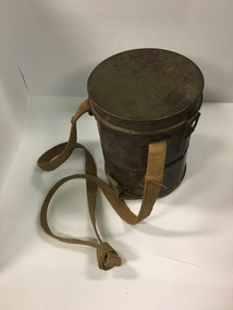 Equipment - Field Equipment - German WWI Gas Mask Tin, WW1 German Gas Mask Tin, 1918