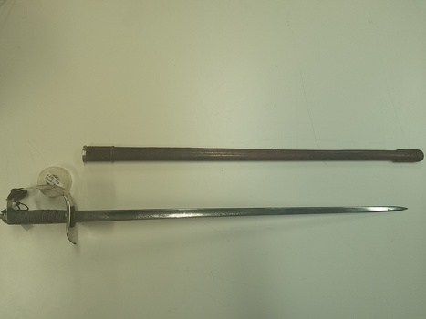 side view with scabbard