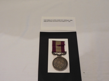 Medal - Victorian Long Service Medal 1880- Presented to PTE F.KAADEN 1st BN