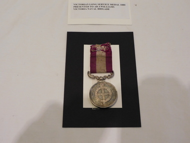 Medal - Victorian Long Service Medal 1880 Presented to AB J.Williams Victoria Naval Brigade