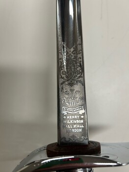 Detail photo of makers mark on lower blade 