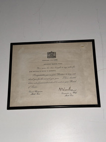 Document - Commander's Commendation to LT Ian Lowen from General Wavell, Commanders Commendation from General Wavell