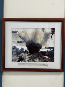 Photograph - Photograph of 2/6th Battalion, Land mine explodes from 2/6th Battalion Exercise in WWII