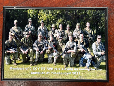 Photograph - Photo of C Coy soldiers, C Coy soldiers role paying as enemy party
