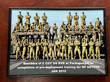 Photograph - Photo, Photo of C Coy 5/6 RVR on completion of pre-deployment training