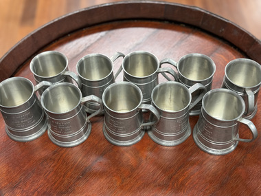 Domestic object - silver mug, silver mug presented in the late 80s