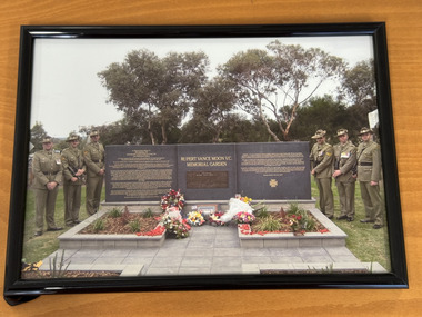 Photograph - A photo of 5/6 RVR soldiers, ceremony at Rupert Vance Moon VIC Memorial Garden