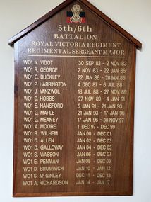 Honour Board - 5/6 RSM board