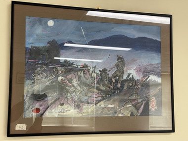 Painting - Painting of the 39 BN on the Kokoda Track