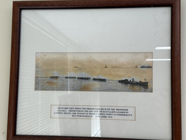 Photograph - A photograph of troops loaded in landing boats