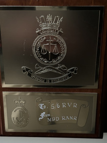 Plaque - Australian Navy plaque from the MPD RANR