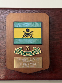 Plaque - 3rd Training Group Plaque, 3rd Training Group Plaque that was present to 5/6 RVR SGT Mess