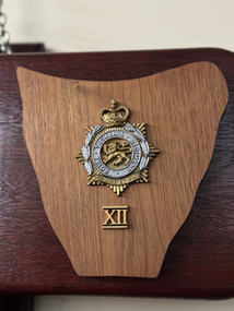 Plaque - 12th Royal Tasmania Regiment plaque