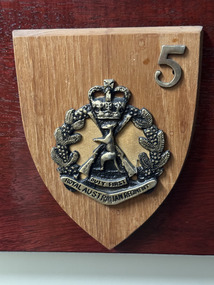 Plaque - 5 RAR unit plaque