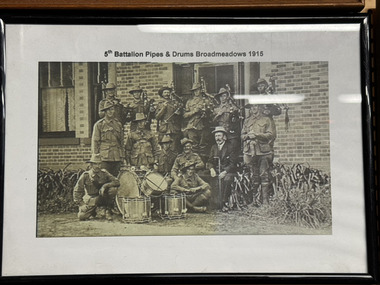 Photograph - 5th Battalion Pipes & Drums Broadmeadows 1915 photo