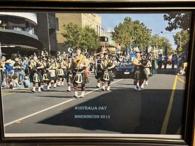 Photograph - Pip and Drum marching on Australia Day Mornington 2015