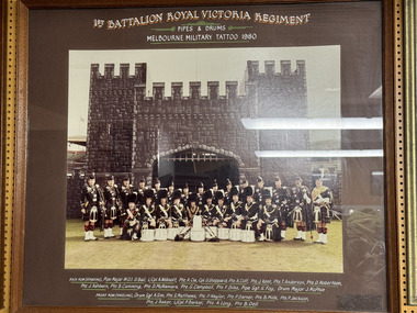 Photograph - 1st Battalion RVR Pipes & Drums Melbourne Military Tattoo 1980