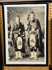 Photograph - The photo of the First Pipe and Drum Majors of the Victorian Scottish Regiment