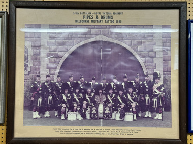 Photograph - 5/6th RVR Pipe & Drums Melbourne Military Tattoo 1985