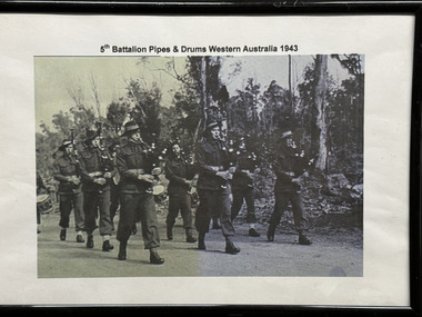 Photograph - 5th Battalion Pipes & Drums WA 1943