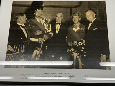 Photograph - Photograph on the St Andrews Day Dinner