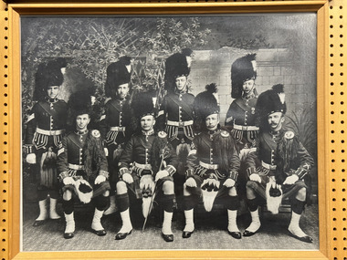 Photograph - Photograph of members of Pipes and Drum
