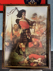 Print - Piper playing during battle