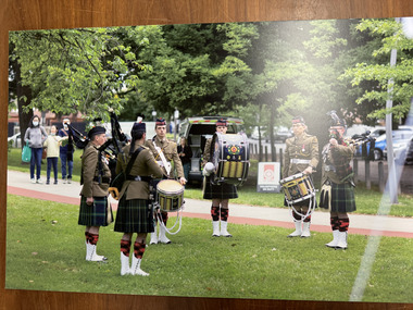 Photograph - Photo of members of the Pipe and Drum