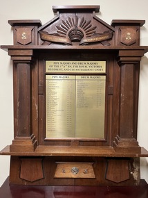 Honour Board - Pipe Majors and Drum Majors Honour Board 5/6 RVR