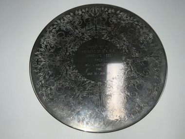 Domestic object - Silver Place Mat - WO1 S Hansford PMC Jan 91-Jan93