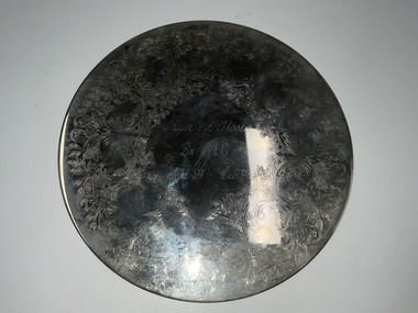 Domestic object - Silver Place Mat - Major RA Webster