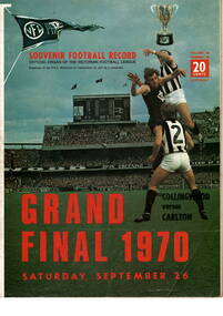 Football Record Grand Final 1970, Souvenir Football Record 20c, 1970