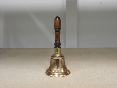 Hand Held Bell, Hand Held Bell with a small inscription on the inside
