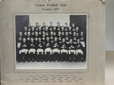 Black & White Team Photo, Carlton Football Club Premiers VFL 1947, 1947