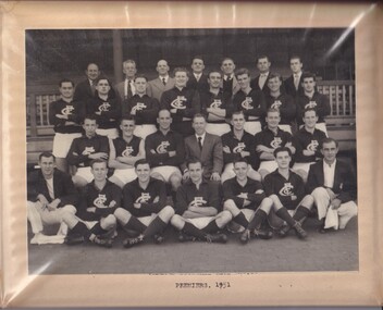 Black & White Team Photo, 1951 GF Reserves Winning Team, 1951