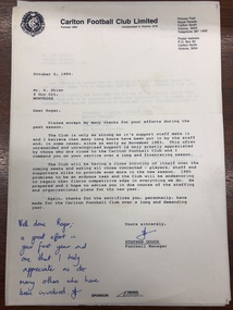 Letter to player, Letter to Roger Skien from Stephen Gough